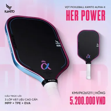 VỢT PICKLEBALL ALPHA X HER KAMITO (16MM) Mẫu 4