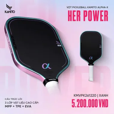 VỢT PICKLEBALL ALPHA X HER KAMITO (16MM) Mẫu 5